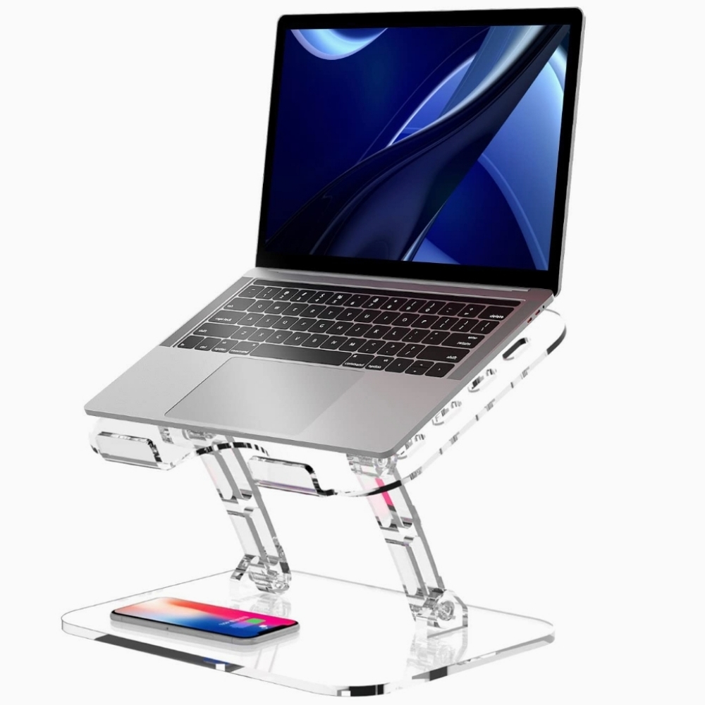 Lpoake Acrylic Laptop Stand for Desk Clear Laptop Riser